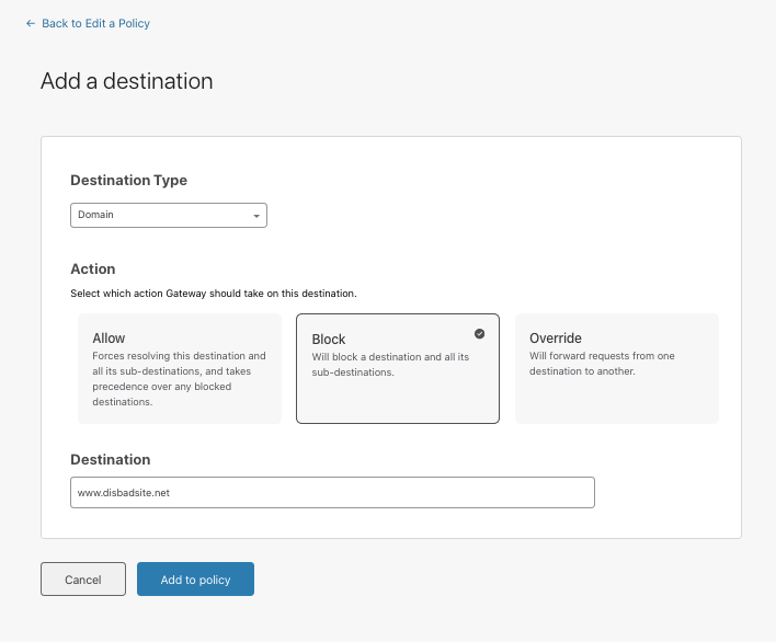 Cloudflare Gateway Policies